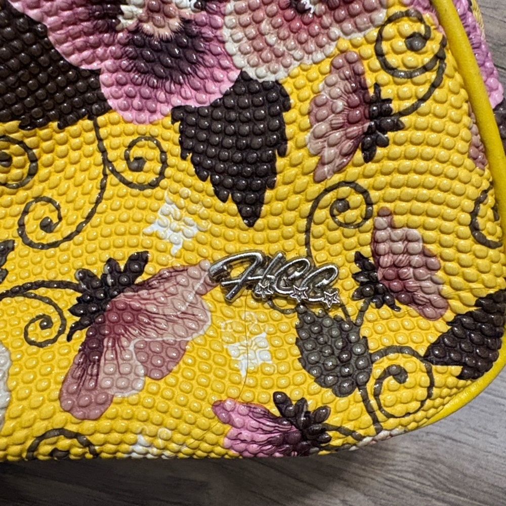 Floral Pebbled Yellow Mini Bag - Picture 2 of 8